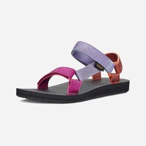 Teva Original Universal Sandal in Pink Multi Metallic, size 9 never been worn!